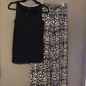 Palazzo pant and coordinating sleeveless top